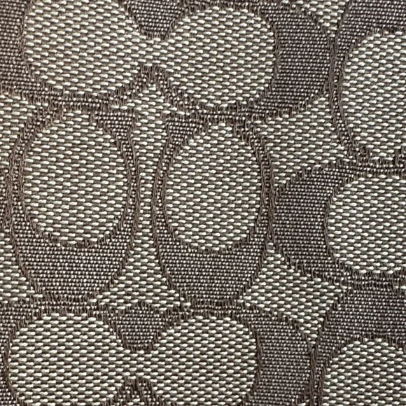 Coach Tan and Black Signature Crosby Carryall Satchel Purse Bag - Picture 12 of 15